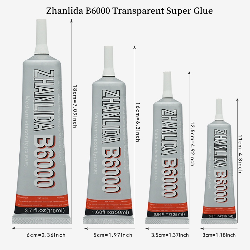 Glue For 3D Printing - Colle transparente Zhanlida B6000 15/50/110ml avec