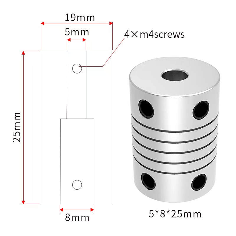 Couplage flexible en aluminium - 3D Printing Z Axis avis et prix
