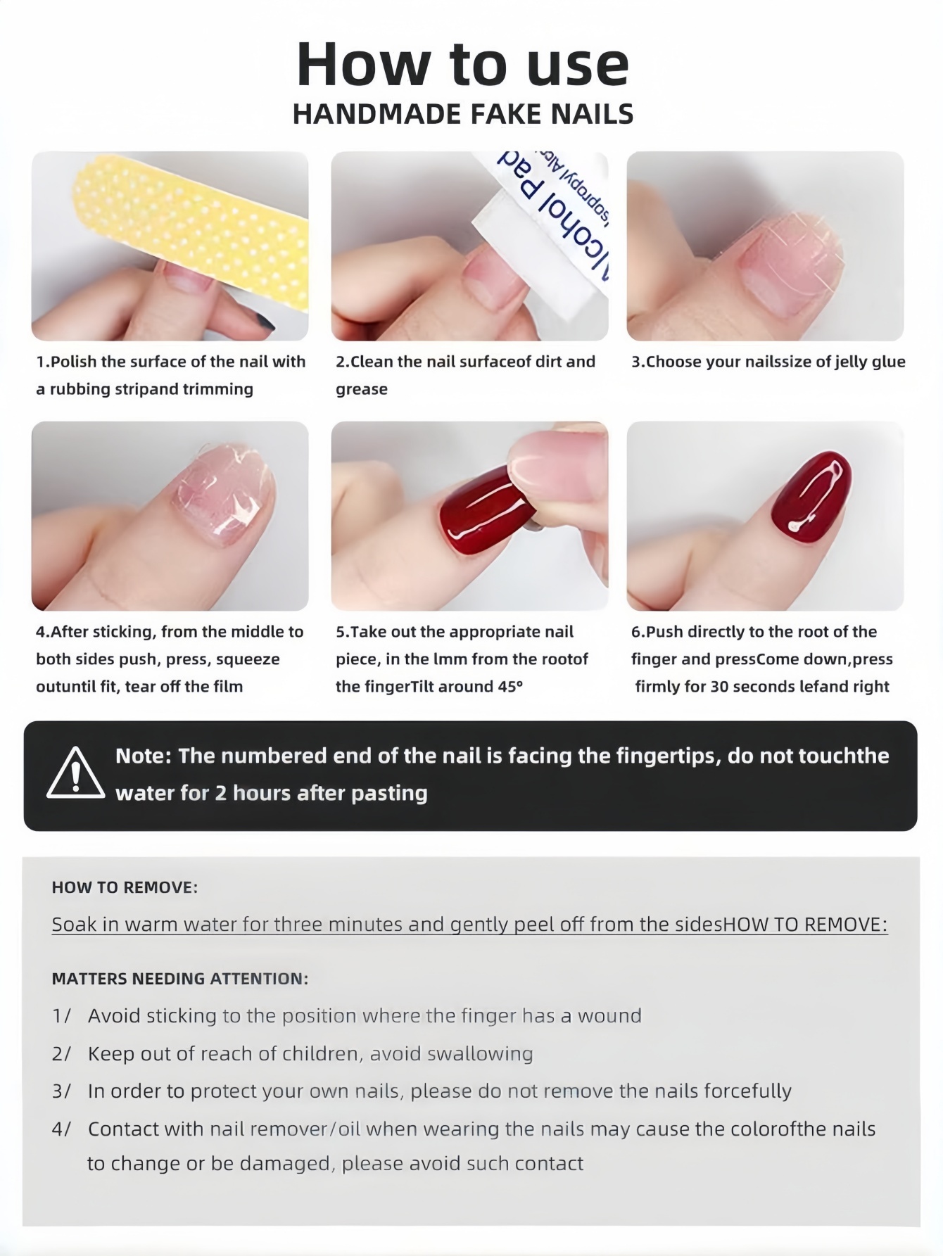 10 faux ongles faits à la main - Glue For 3D Printing avis et prix